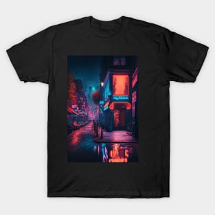 Cyberpunk Amsterdam Streets T-Shirt